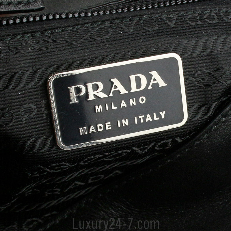 Prada Black Leather Messenger Bag
