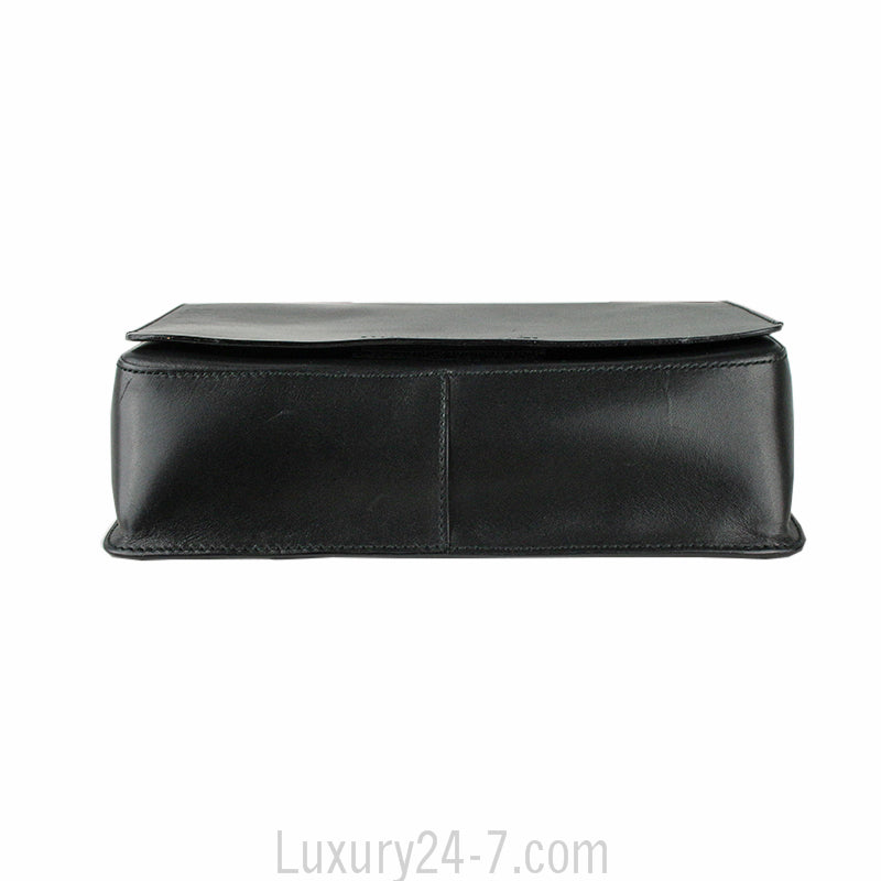Prada Black Leather Messenger Bag