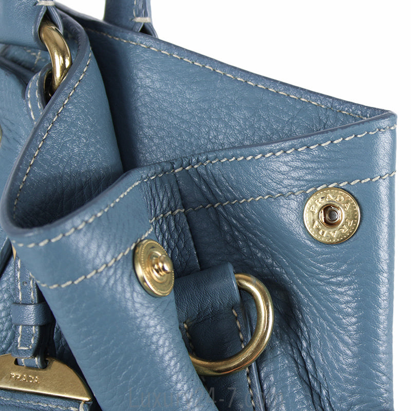 Prada Large Blue Shoulder Tote