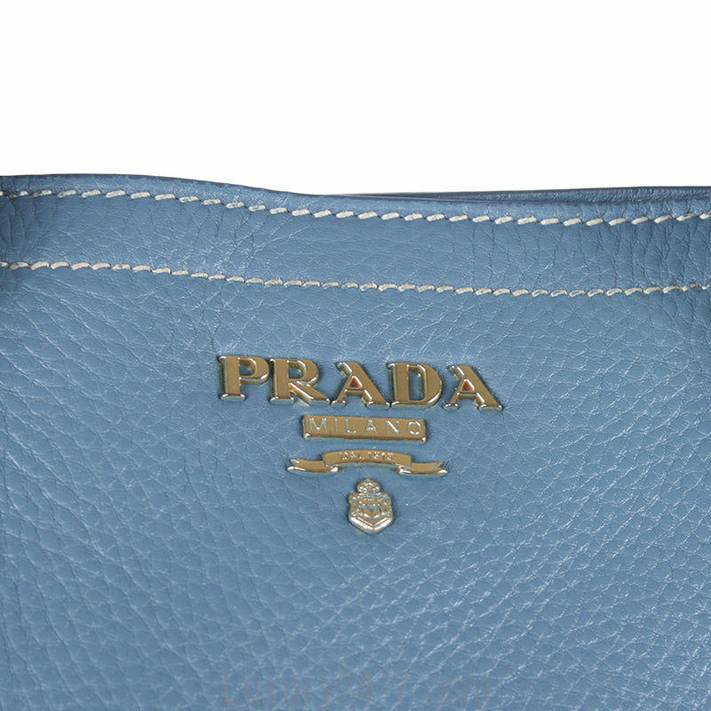 Prada Large Blue Shoulder Tote