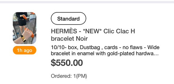 Hermes Wide Clic Clac H bracelet White