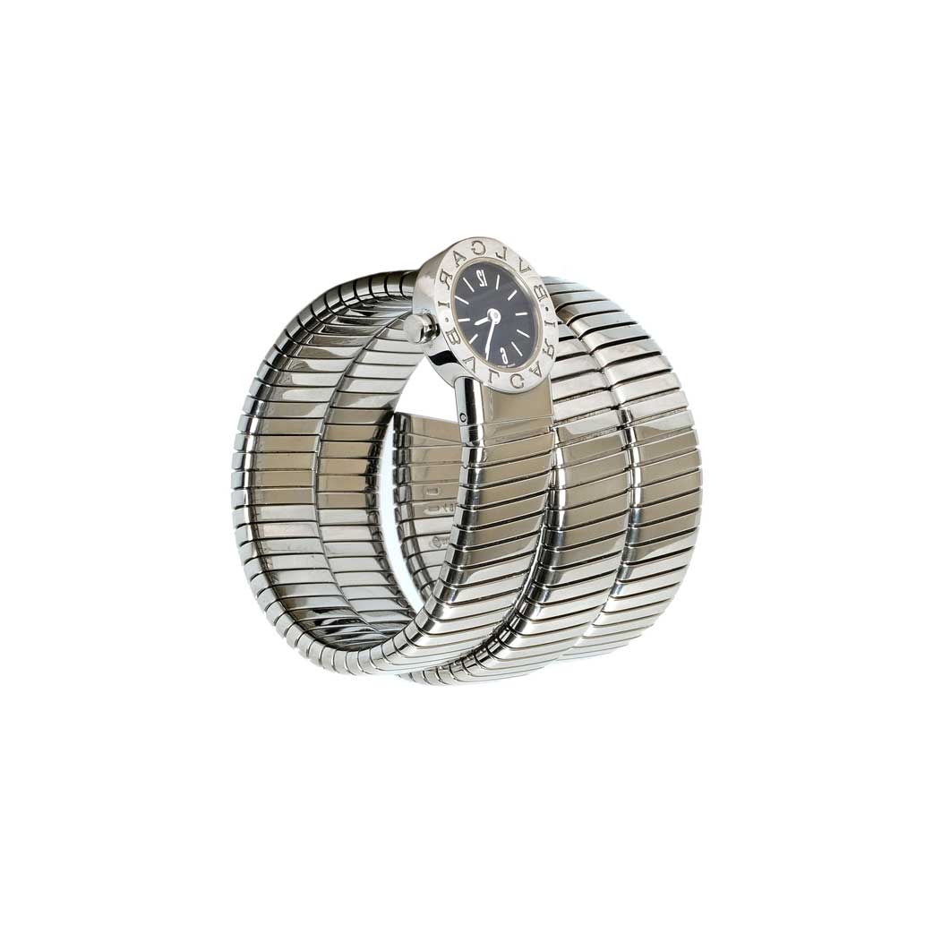 Bvlgari Tubogas Stainless Steel Wrap Watch