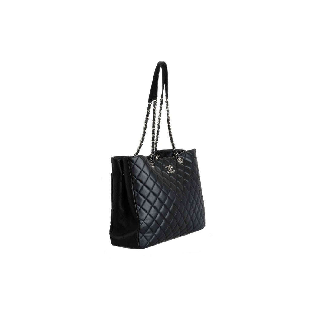 Chanel  Black Calfskin Classic CC Shopping Tote