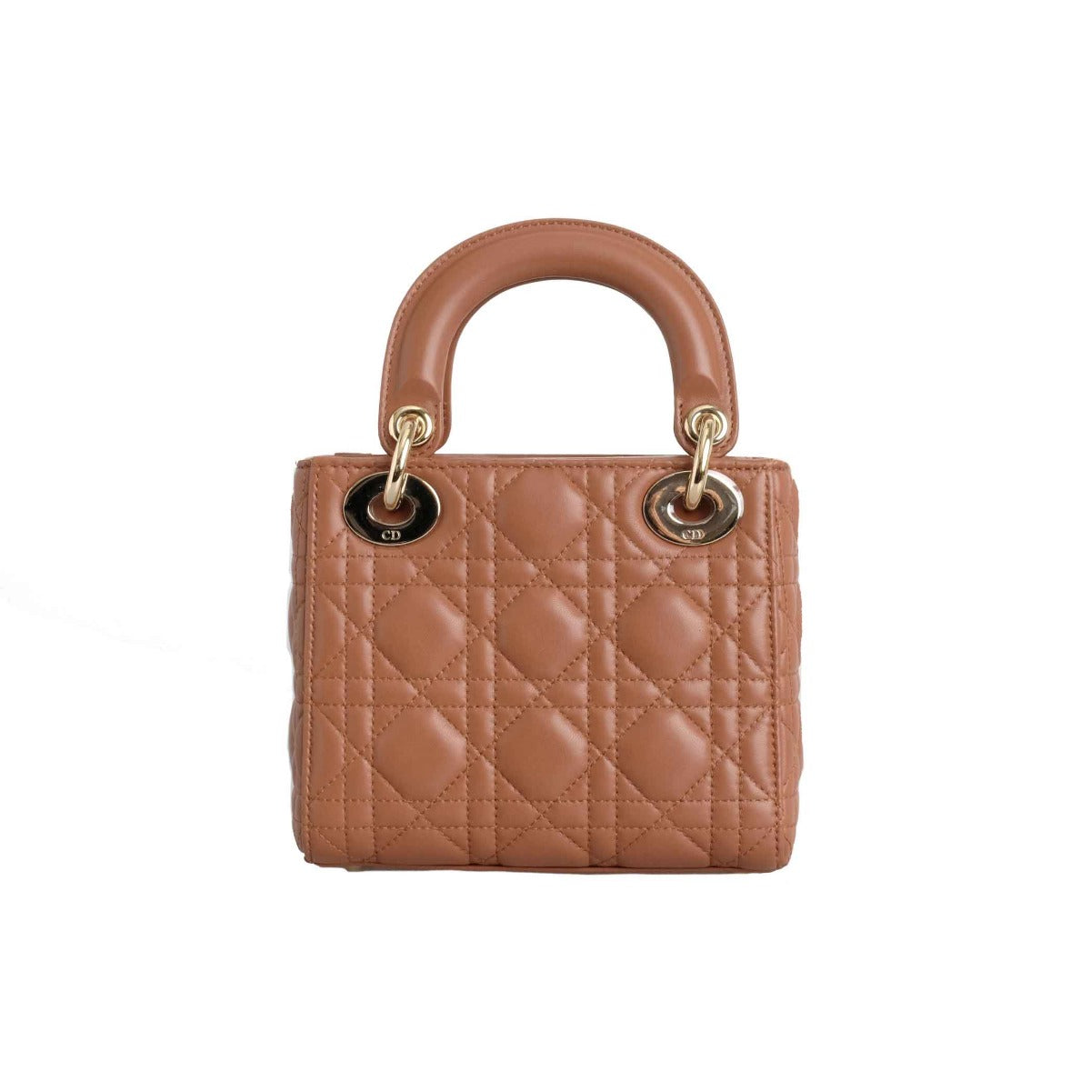 Dior Mini Lady Brown Cannage Lambskin  Bag