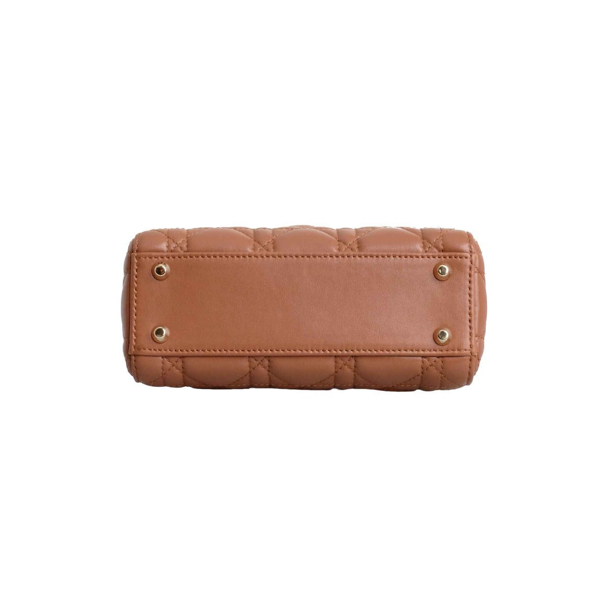 Dior Mini Lady Brown Cannage Lambskin  Bag