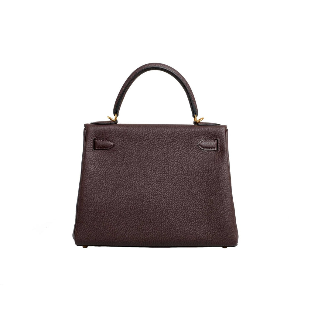 2019 Hermès Chocolate Togo Retourne Kelly 28 GHW