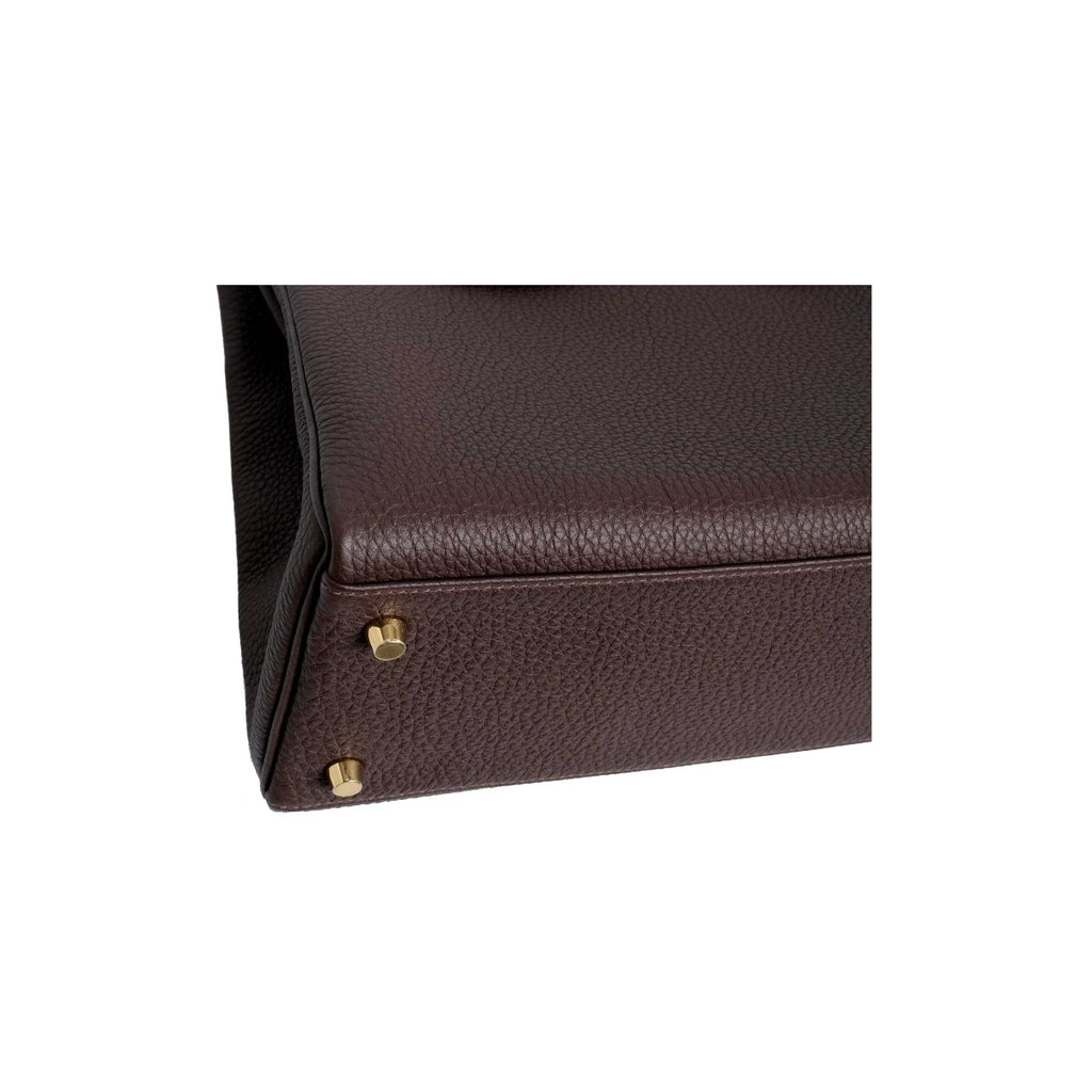2019 Hermès Chocolate Togo Retourne Kelly 28 GHW