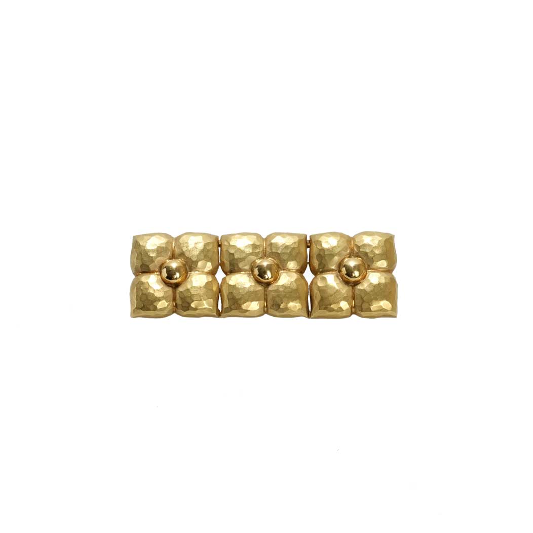 Tiffany & Co 18K Hammered Flower Pin