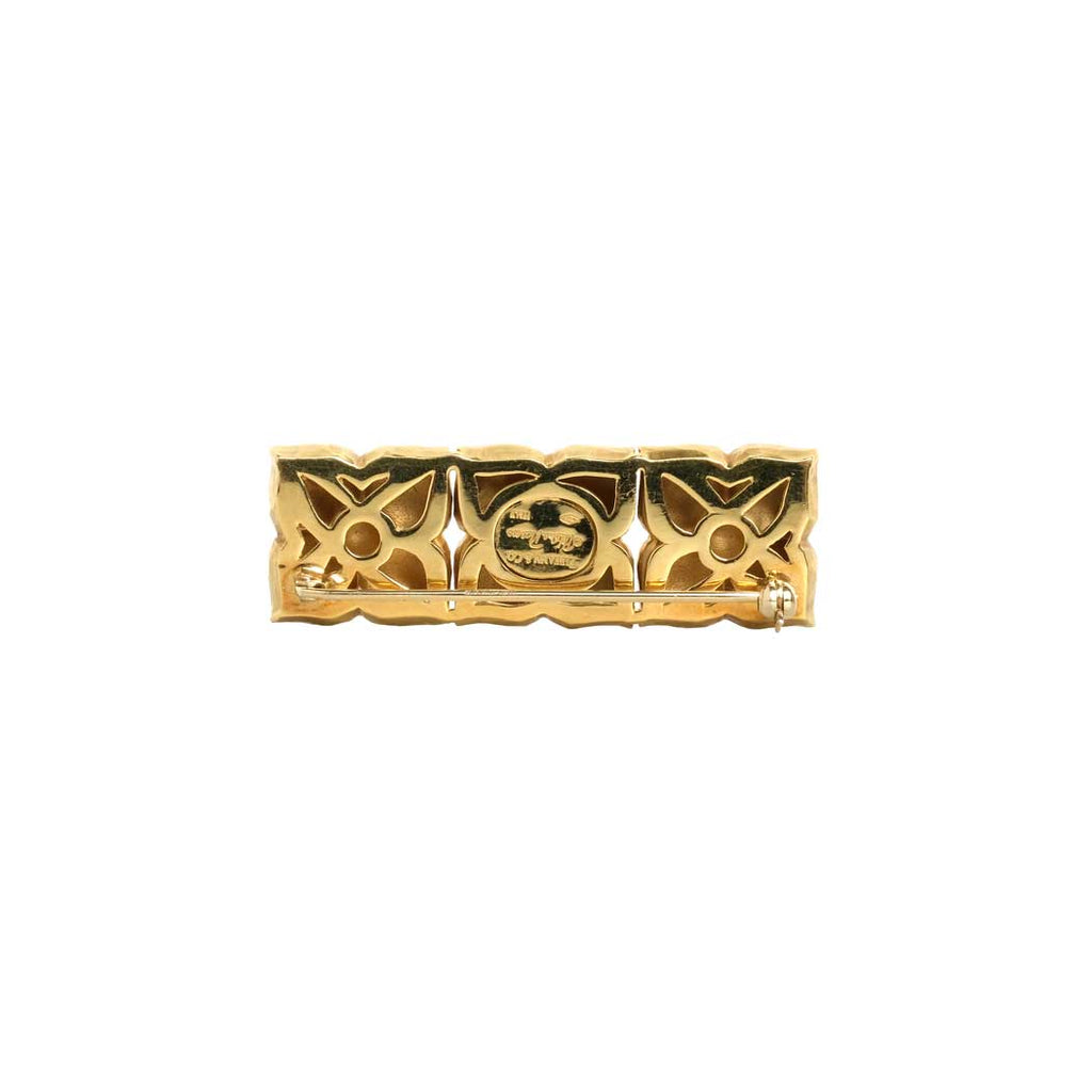Tiffany & Co 18K Hammered Flower Pin