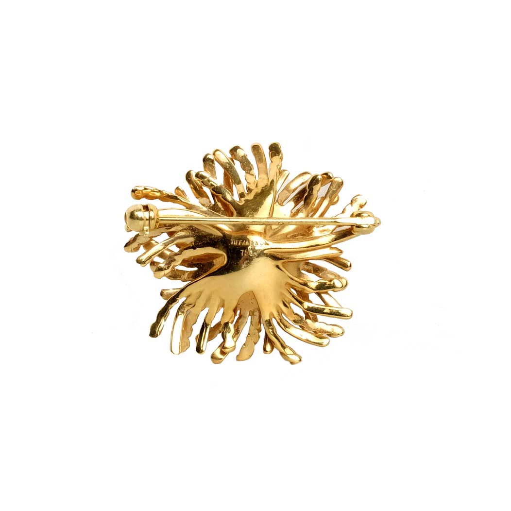 Tiffany & co. 18K Anemone Pin Brooch