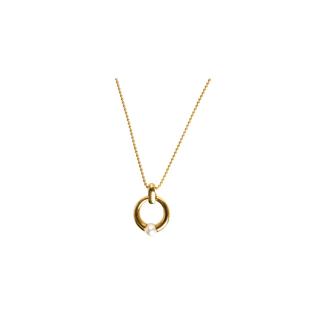 Cartier Vintage Pearl Drop Pendant Chain
