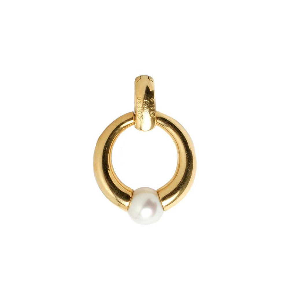 Cartier Vintage Pearl Drop Pendant Chain