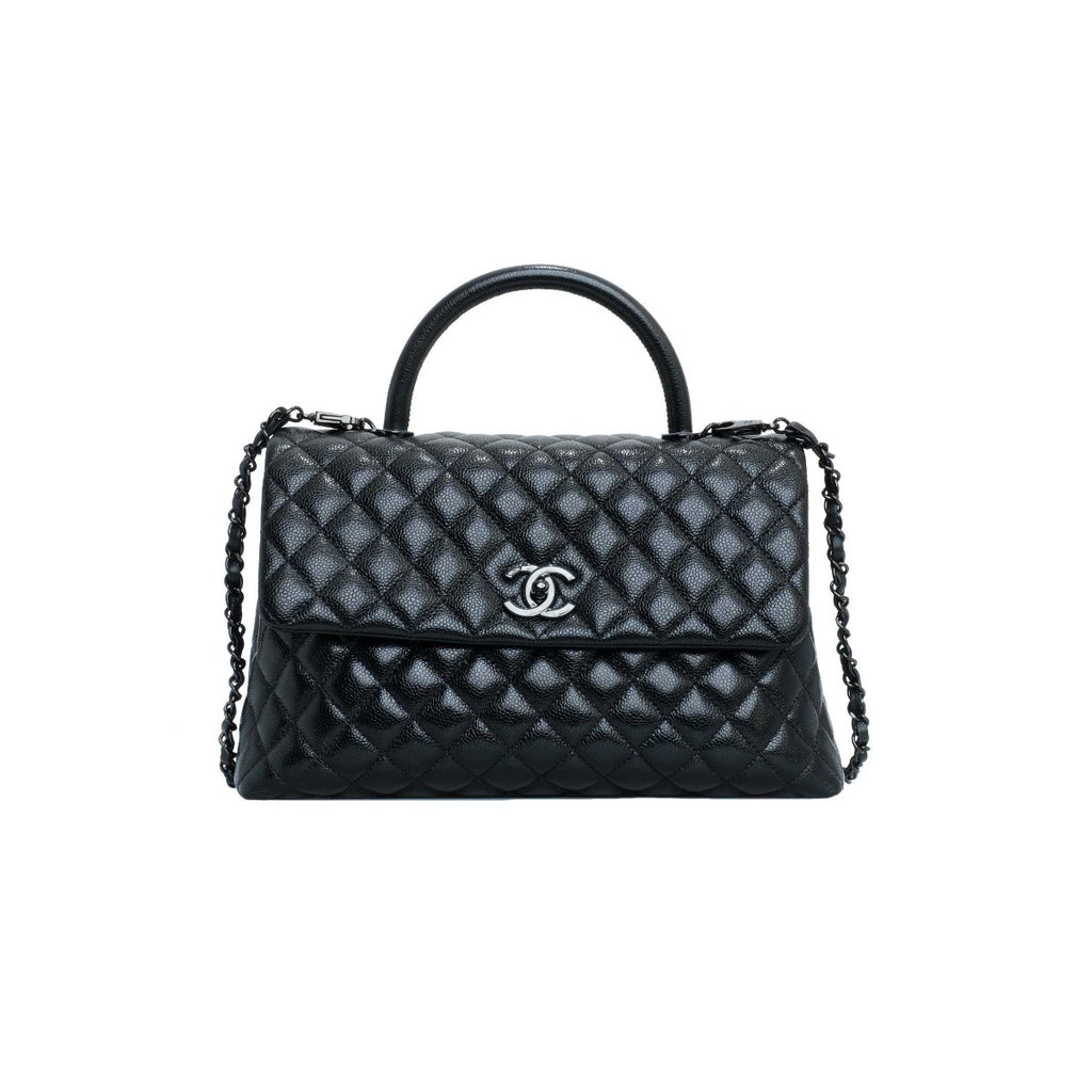 Chanel Black Large Coco Handle Bag