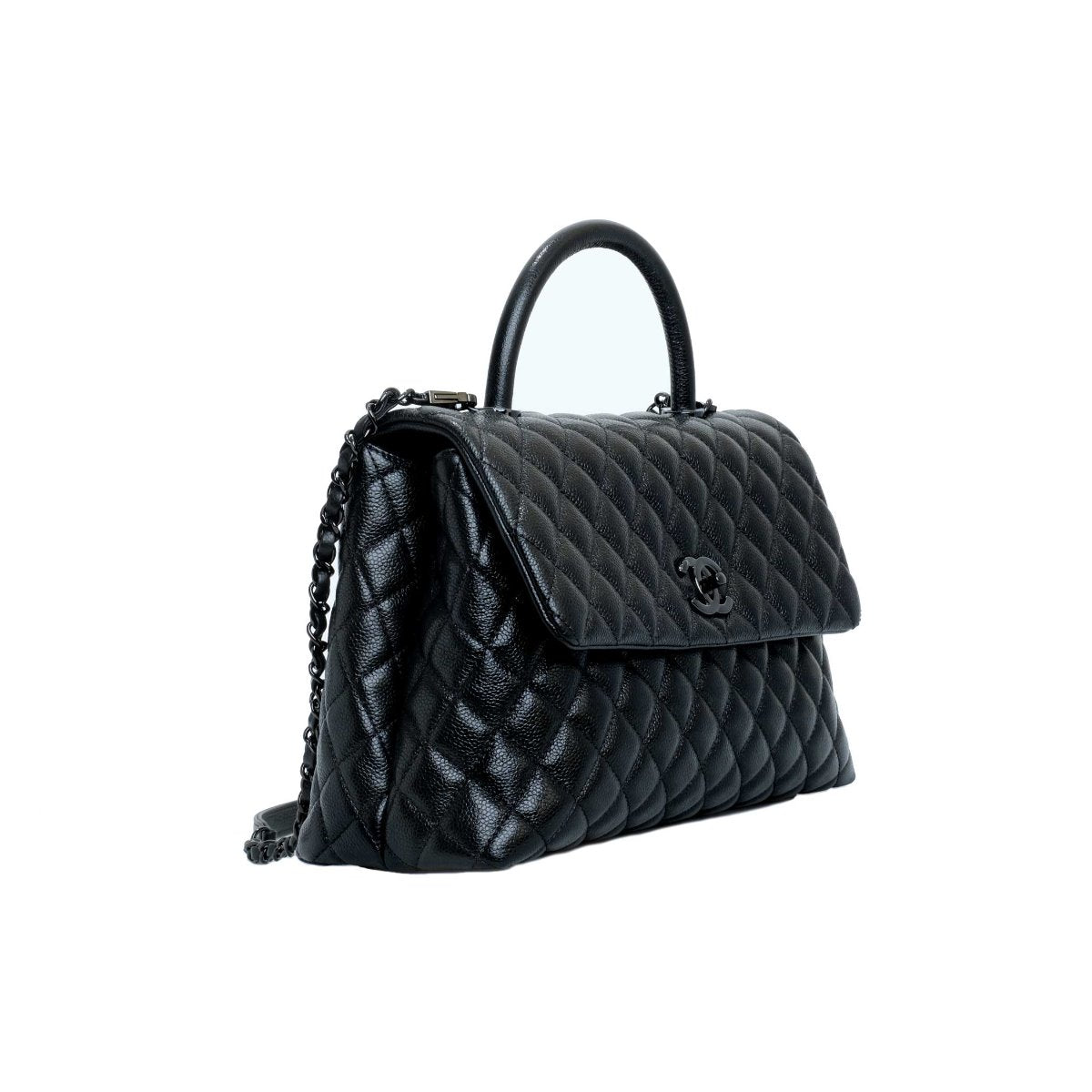 Chanel Black Large Coco Handle Bag
