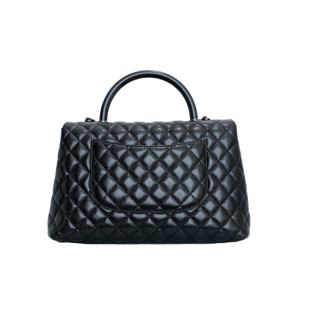 Chanel Black Large Coco Handle Bag