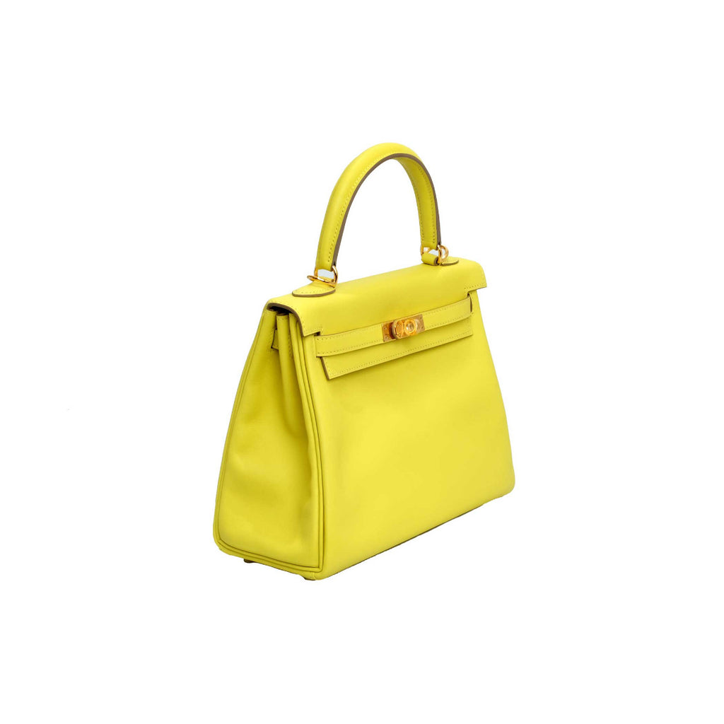 2020 Hermès Lime Swift Roturne Kelly 25 GHW