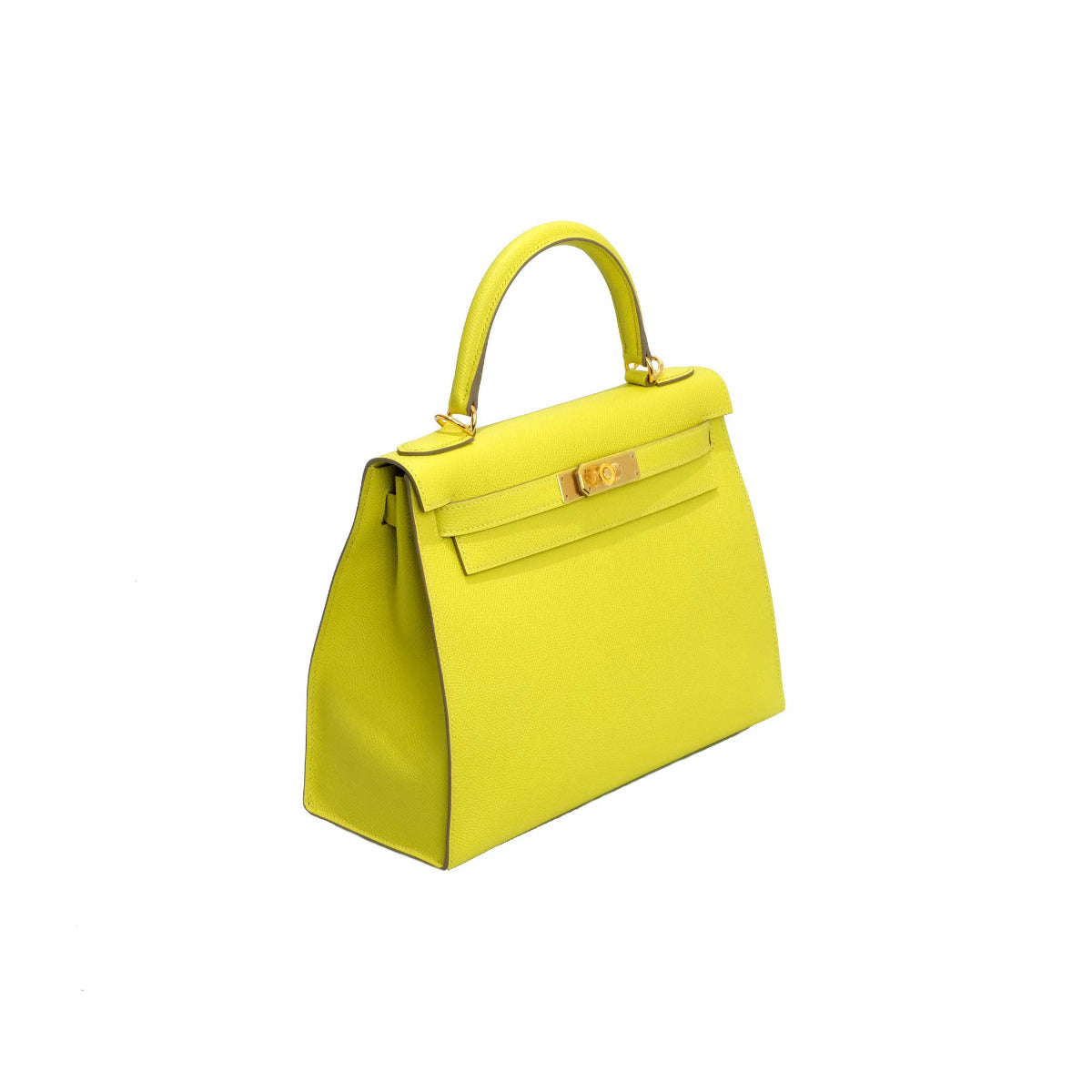 2020 Hermès Lime Epsom Kelly Sellier 28 GHW