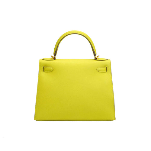2020 Hermès Lime Epsom Kelly Sellier 28 GHW