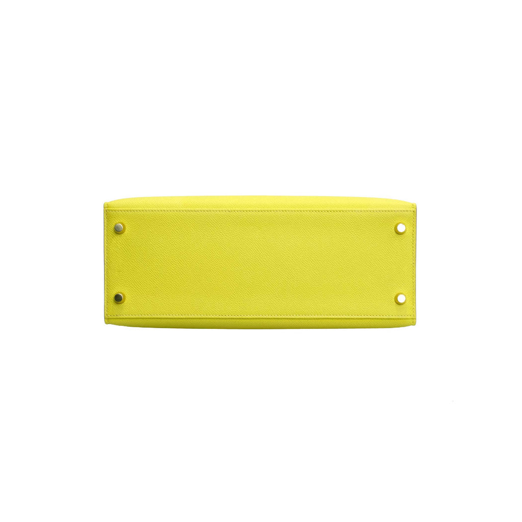 2020 Hermès Lime Epsom Kelly Sellier 28 GHW