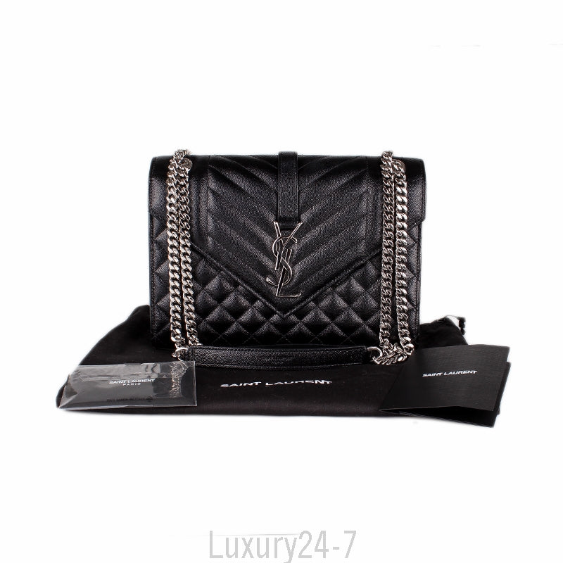 SAINT LAURENT LARGE ENVELOPE CHAIN BAG