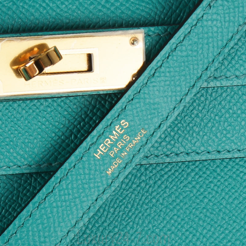 Hermes Bleu Paon Epsom Sellier Kelly 28