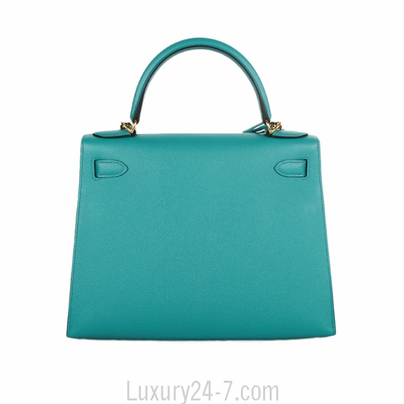 Hermes Bleu Paon Epsom Sellier Kelly 28