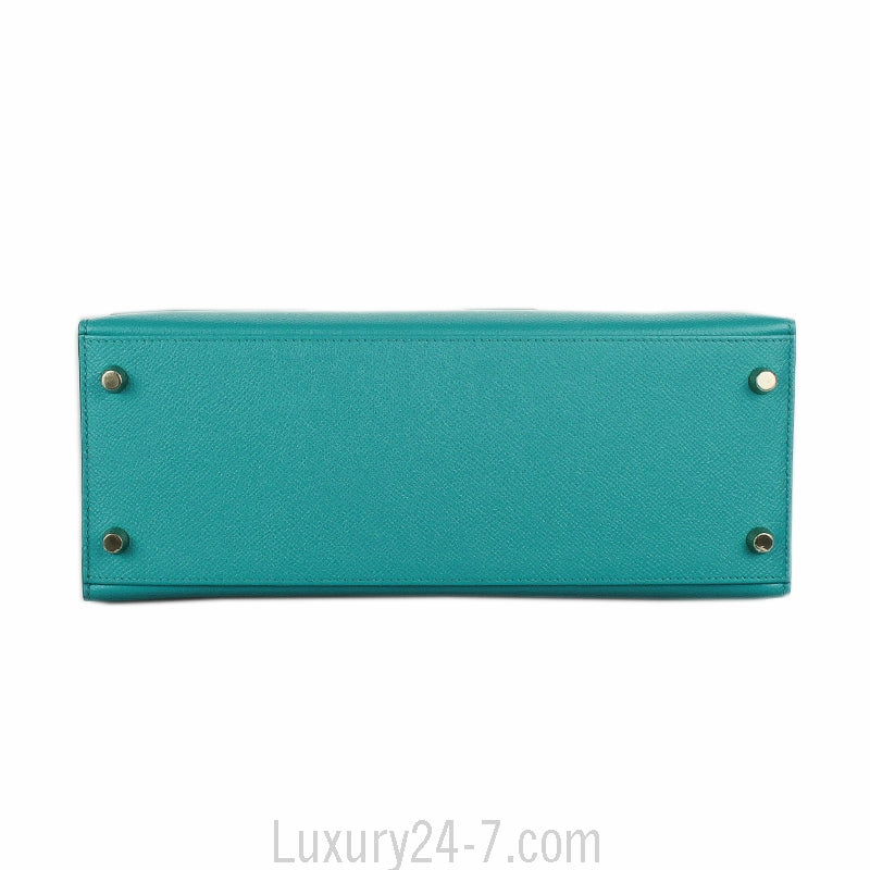 Hermes Bleu Paon Epsom Sellier Kelly 28