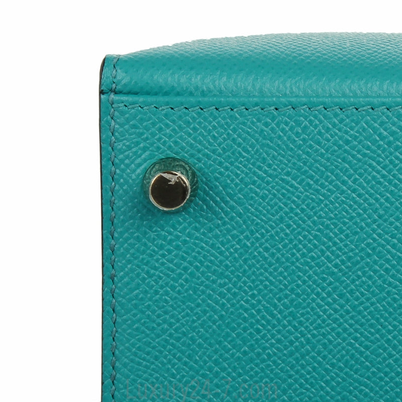 Hermes Bleu Paon Epsom Sellier Kelly 28