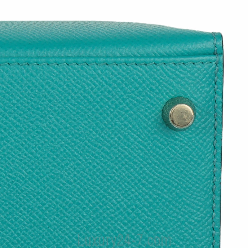 Hermes Bleu Paon Epsom Sellier Kelly 28