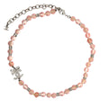 Chanel 2023 Chanel Stass & Pink Bead RS CC Bow Choker Necklace SHW