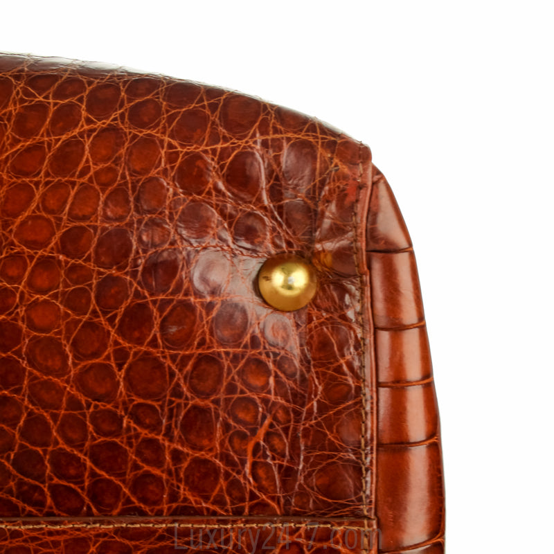 Versace Large Crocodile Travel Duffle Bag