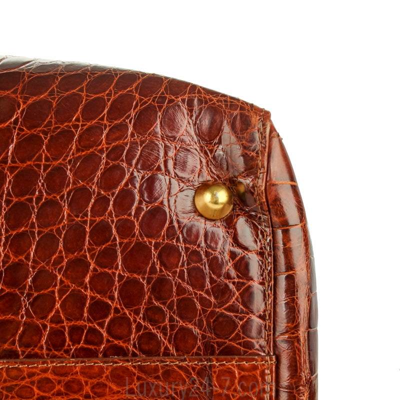 Versace Large Crocodile Travel Duffle Bag