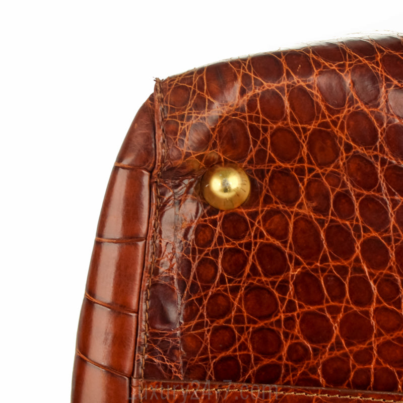 Versace Large Crocodile Travel Duffle Bag