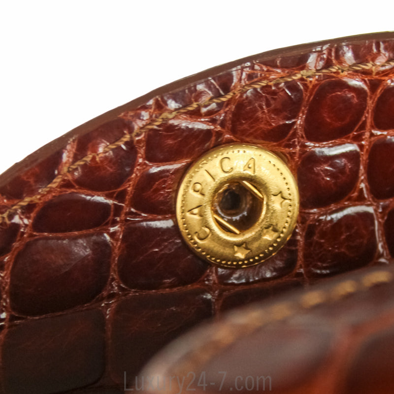 Versace Large Crocodile Travel Duffle Bag