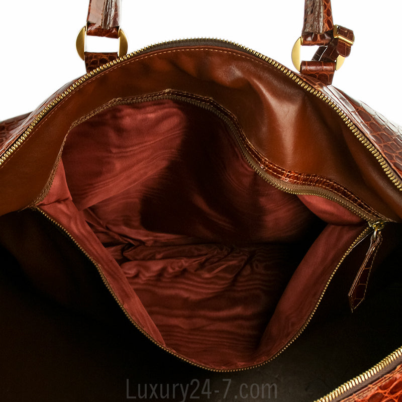 Versace Large Crocodile Travel Duffle Bag