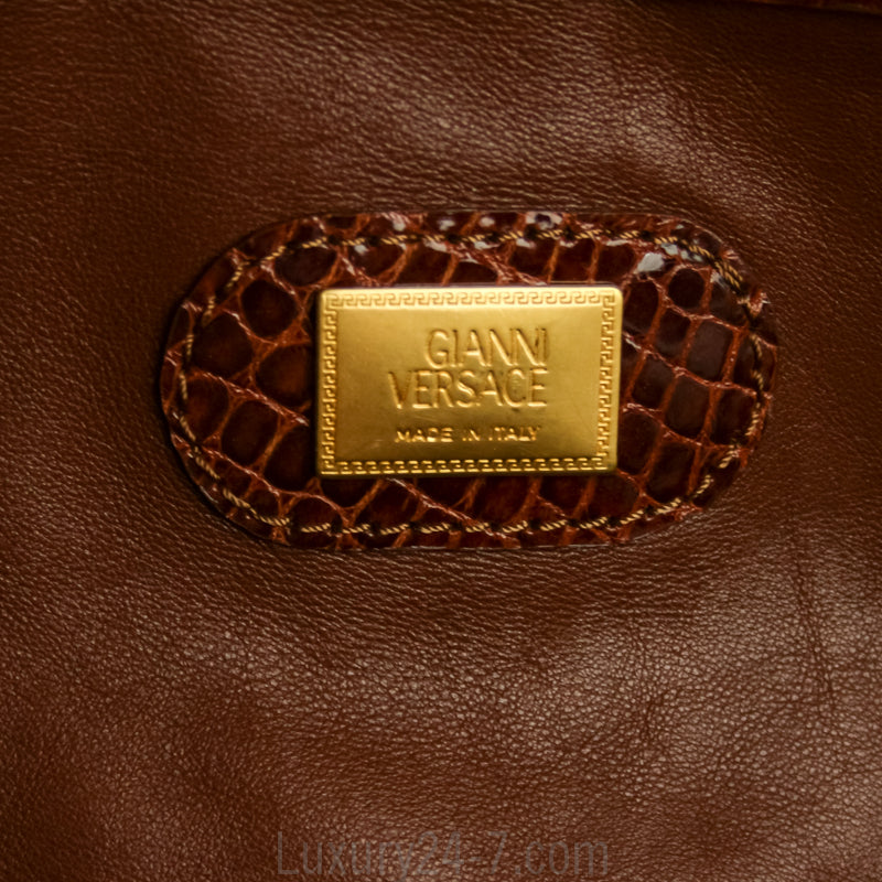 Versace Large Crocodile Travel Duffle Bag