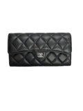 Chanel Lambskin Long Black Wallet