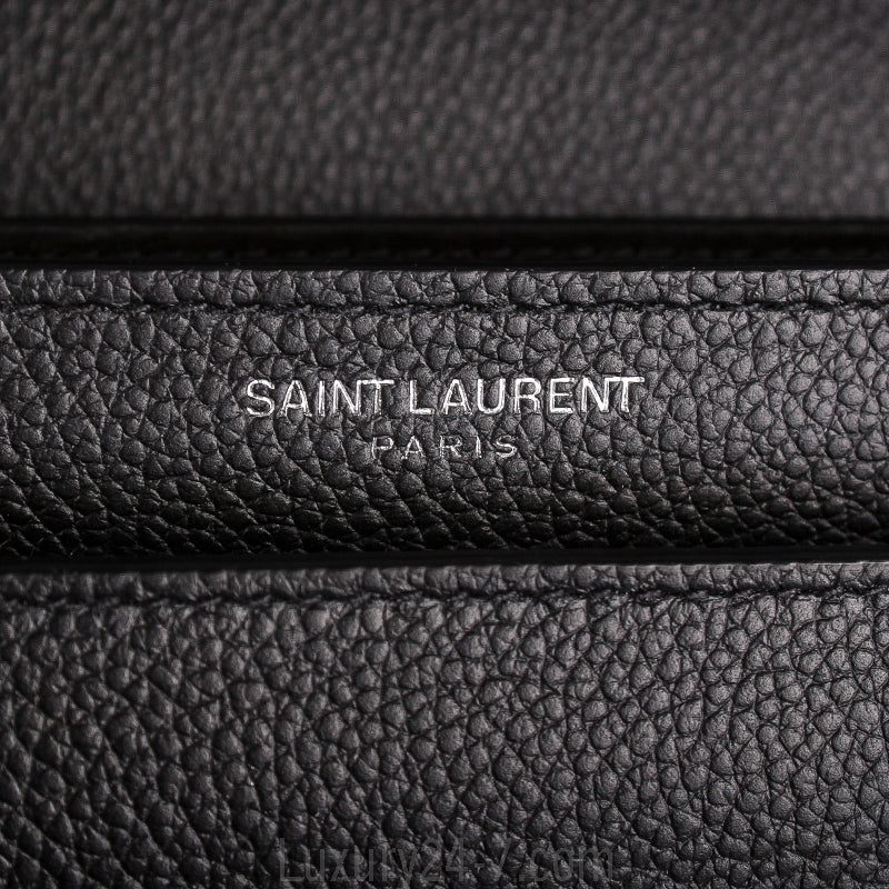 Saint Laurent Black Monogram Sunset Medium Satchel Bag