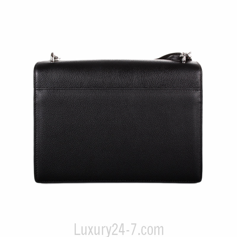 Saint Laurent Black Monogram Sunset Medium Satchel Bag