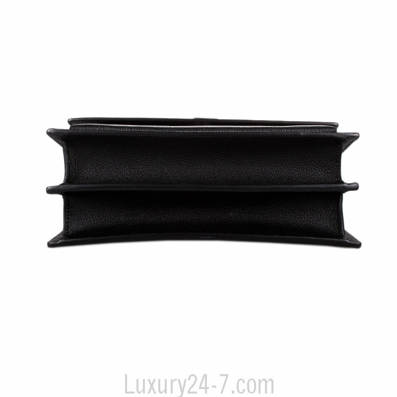 Saint Laurent Black Monogram Sunset Medium Satchel Bag
